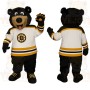 Black Tan White Yellow Bear Mascot Costume