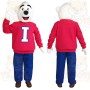 White Red Blue Polar Bear Mascot Costume