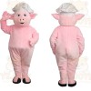 Pink White Chef Pig Mascot Costume