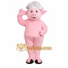 Pink White Chef Pig Mascot Costume