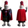Red Black White Armored Knight Mascot Costume