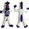 White Purple Horse Mascot Costume