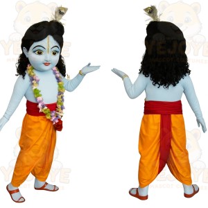 Blue Orange Red Krishna Mascot Costume
