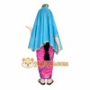 Pink Blue Indian Woman Mascot Costume