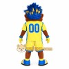 Yellow Blue Basketball Player Mascot Costume
