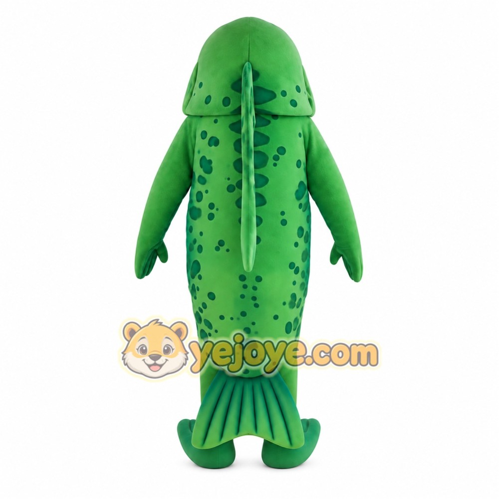 Green White Spotted Fish Mascot Costume Green White Spotted Fish Mascot Costume