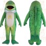 Green White Spotted Fish Mascot Costume