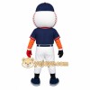 Navy White Baseball Player Mascot Costume Navy White Baseball Player Mascot Costume