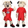 White Black Red Dalmatian Dog Mascot Costume
