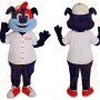 Navy Blue Red Baseball Dog Mascot Costume