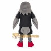 Gray Red Black Falcon Mascot Costume Gray Red Black Falcon Mascot Costume