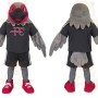 Gray Red Black Falcon Mascot Costume