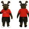 Brown Red Black Moose Mascot Costume