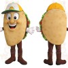 Tan Green Yellow Taco Mascot Costume
