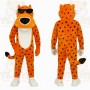 Orange Black Spotted Cheetah Mascot Costume