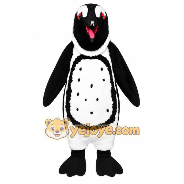 Black White Spotted Penguin Mascot Costume