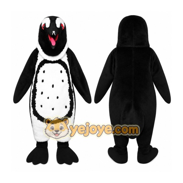 Black White Spotted Penguin Mascot Costume