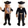Navy Tan Colonial Gentleman Mascot Costume