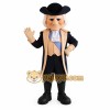 Navy Tan Colonial Gentleman Mascot Costume Navy Tan Colonial Gentleman Mascot Costume
