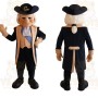 Navy Tan Colonial Gentleman Mascot Costume