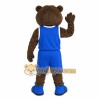 Brown Blue Bear Basketball Mascot Costume Brown Blue Bear Basketball Mascot Costume
