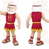 Burgundy Yellow Spartan Warrior Mascot Costume