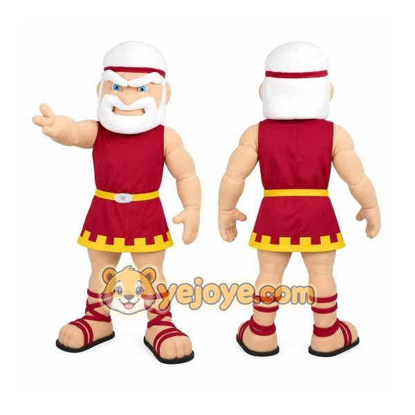 Burgundy Yellow Spartan Warrior Mascot Costume