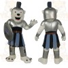 White Silver Knight Bear Mascot Costume