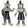 White Silver Knight Bear Mascot Costume