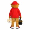 Brown Red Beaver With Glasses Mascot Costume