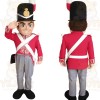 Red Black White Gray Soldier Mascot Costume