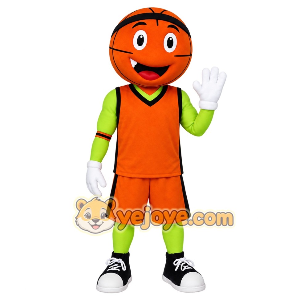 Orange Green Basketball Player Mascot Costume