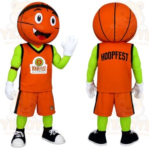 Orange Green Basketball Player Mascot Costume