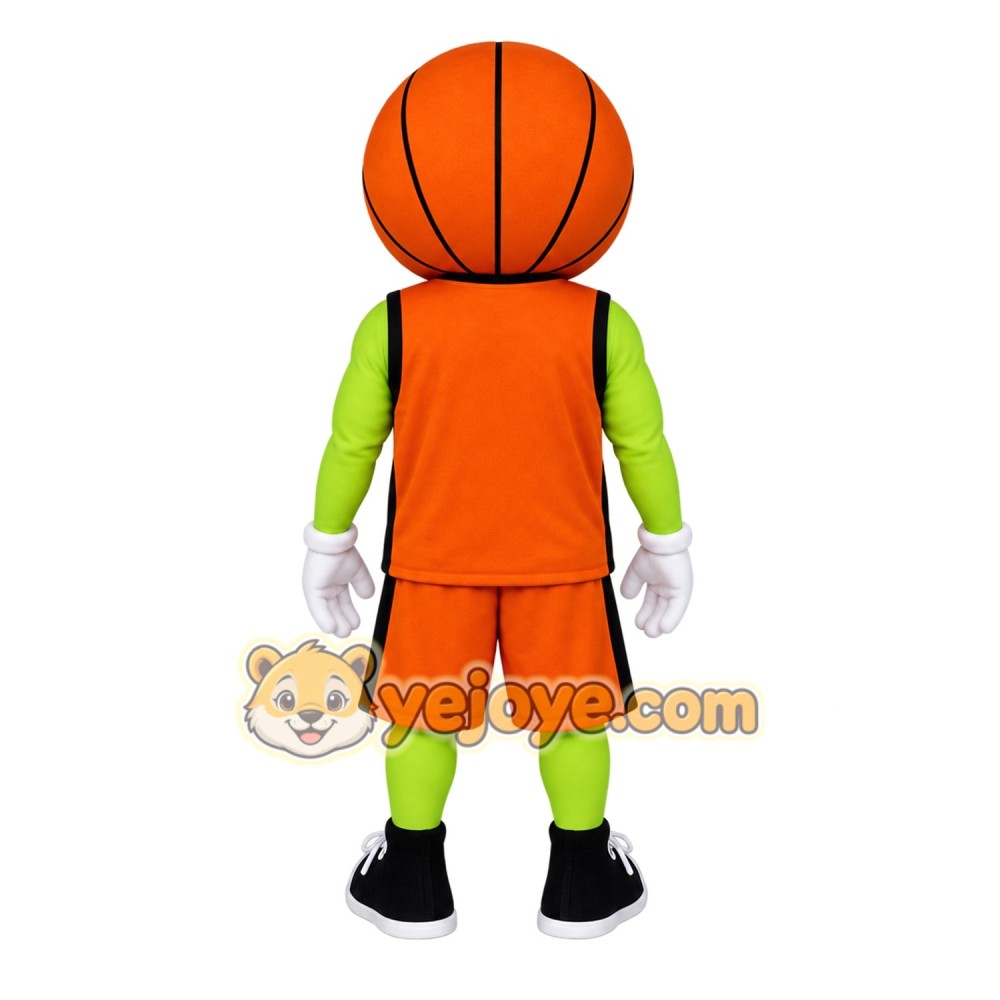 Orange Green Basketball Player Mascot Costume