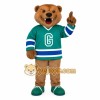 Brown Green Blue Hockey Bear Mascot Costume Brown Green Blue Hockey Bear Mascot Costume