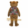 Brown Bear With Patchwork Vest Mascot Costume Brown Bear With Patchwork Vest Mascot Costume