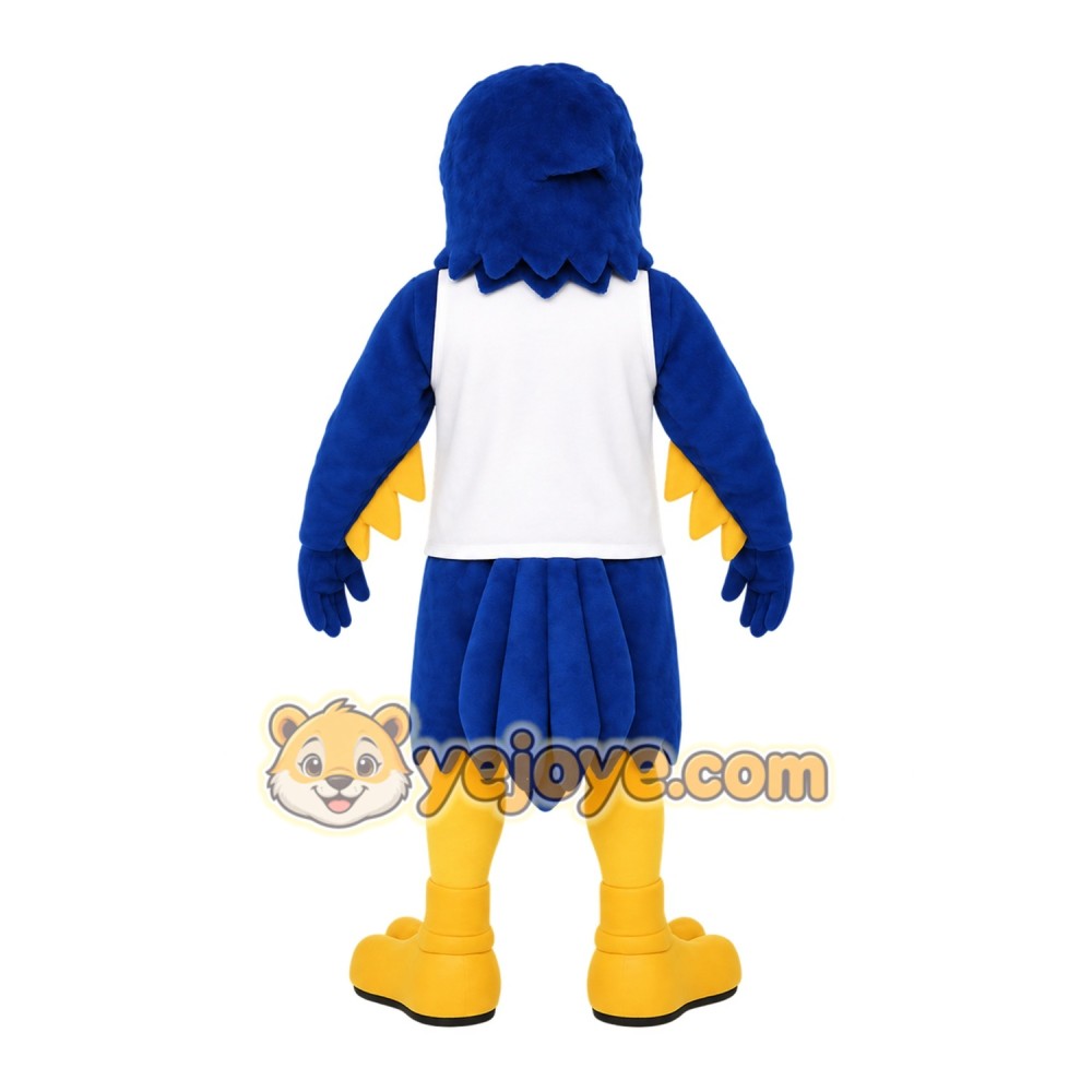 Blue Yellow White Eagle Mascot Costume