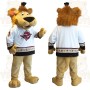 Brown Tan White Lion Mascot Costume