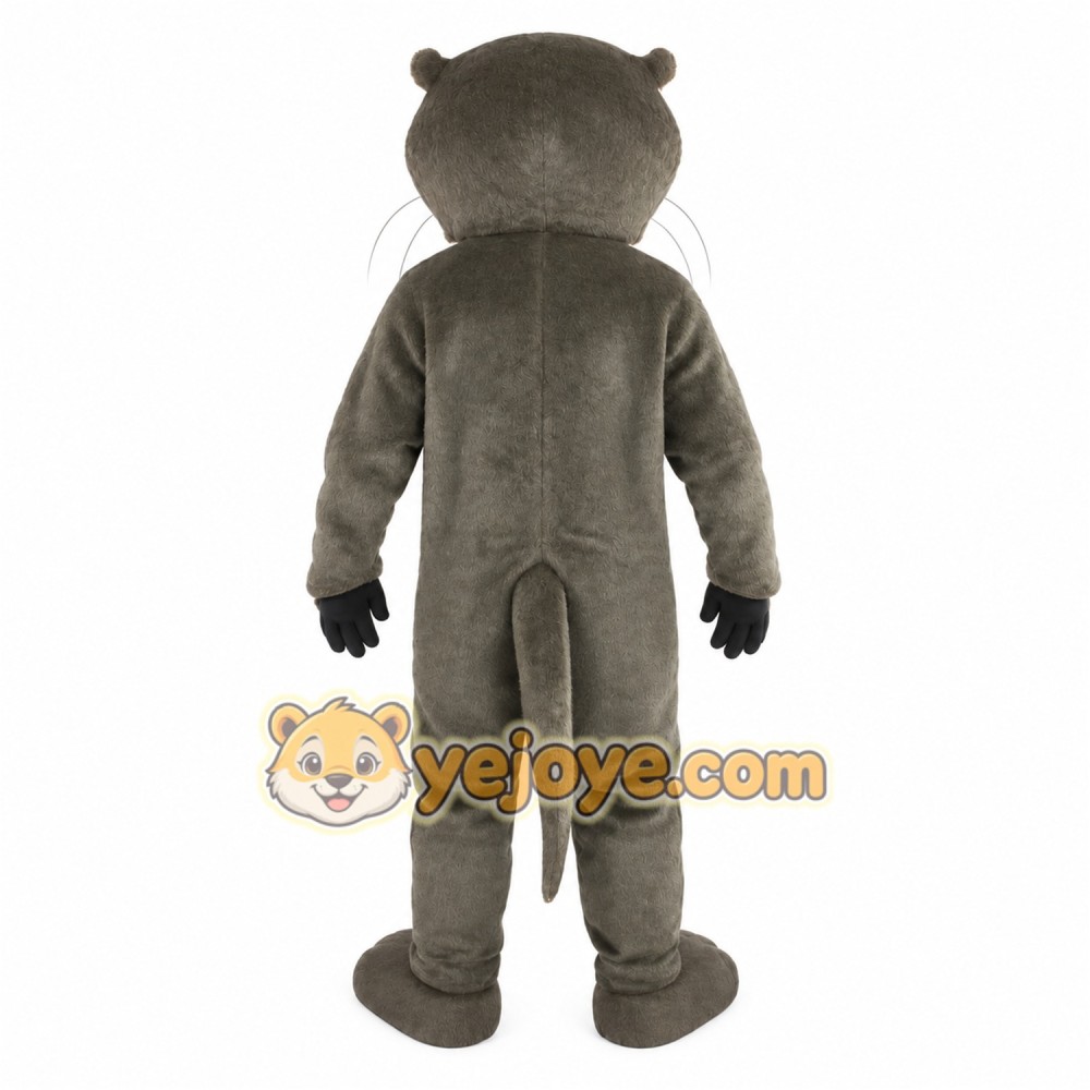Gray Tan Otter Mascot Costume Gray Tan Otter Mascot Costume