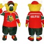 Yellow Red Green Hockey Monster Mascot Costume