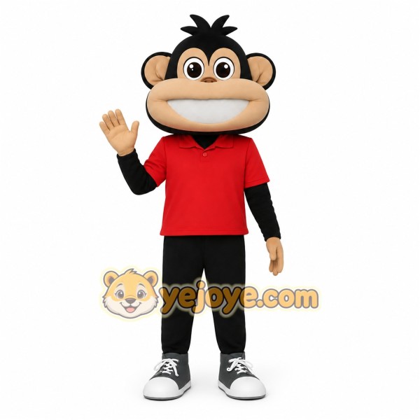 Black Tan Red Monkey Mascot Costume Black Tan Red Monkey Mascot Costume