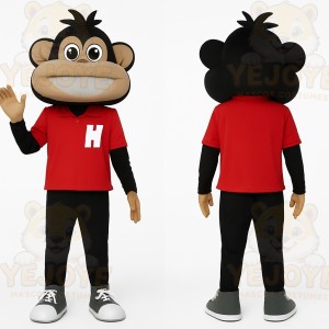 Black Tan Red Monkey Mascot Costume