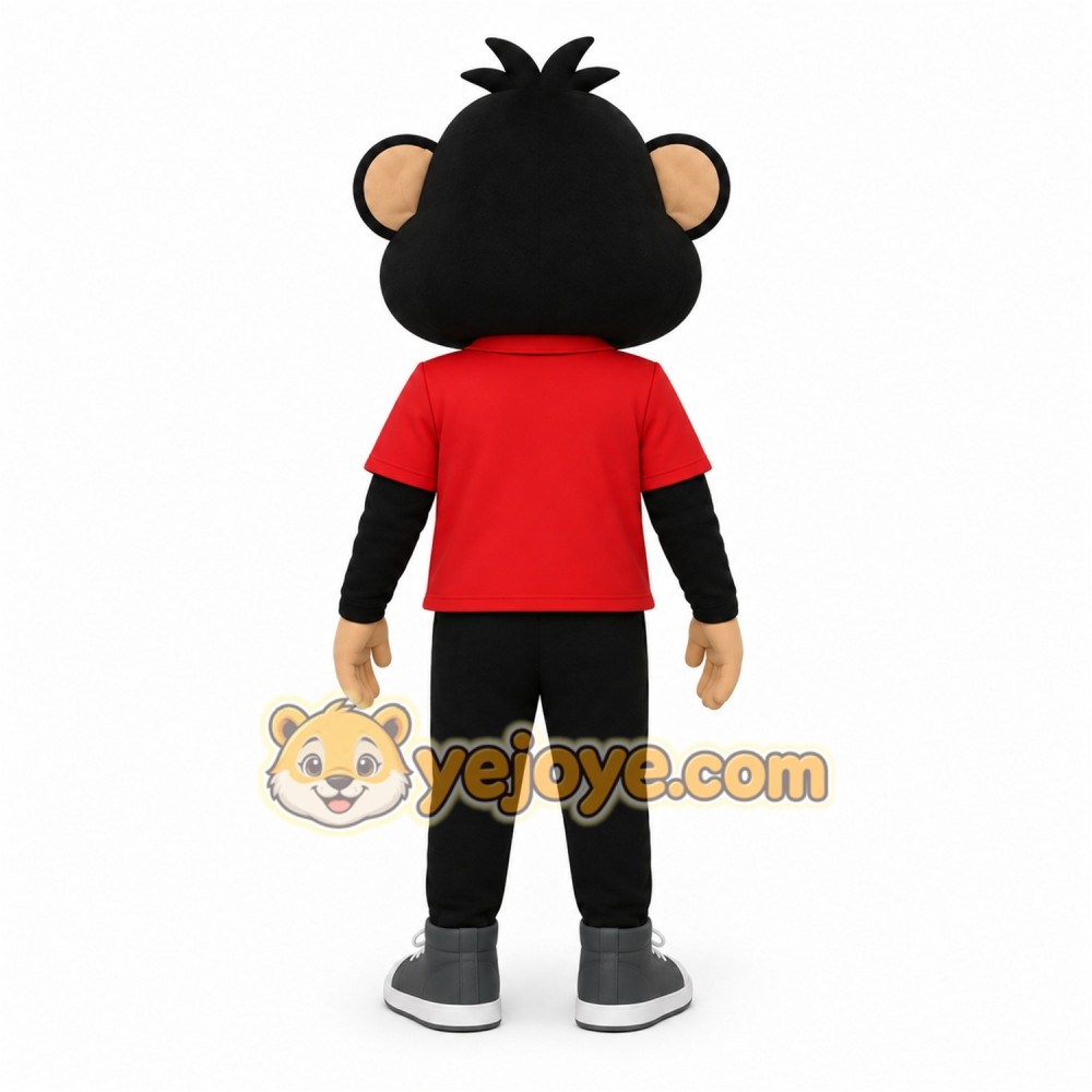 Black Tan Red Monkey Mascot Costume Black Tan Red Monkey Mascot Costume