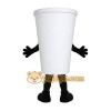 White Multicolor Movie Cup Mascot Costume White Multicolor Movie Cup Mascot Costume