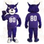 Purple White Wildcat Mascot Costume