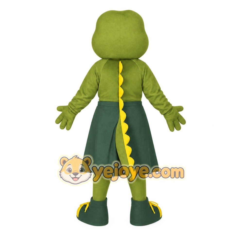 Green Yellow Female Alligator Mascot Costume Green Yellow Female Alligator Mascot Costume