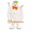White Orange Green Ghost Mascot Costume