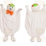 White Orange Green Ghost Mascot Costume