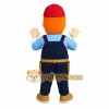 Navy Blue Red Handyman Mascot Costume Navy Blue Red Handyman Mascot Costume