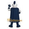 Navy Silver White Knight Mascot Costume Navy Silver White Knight Mascot Costume